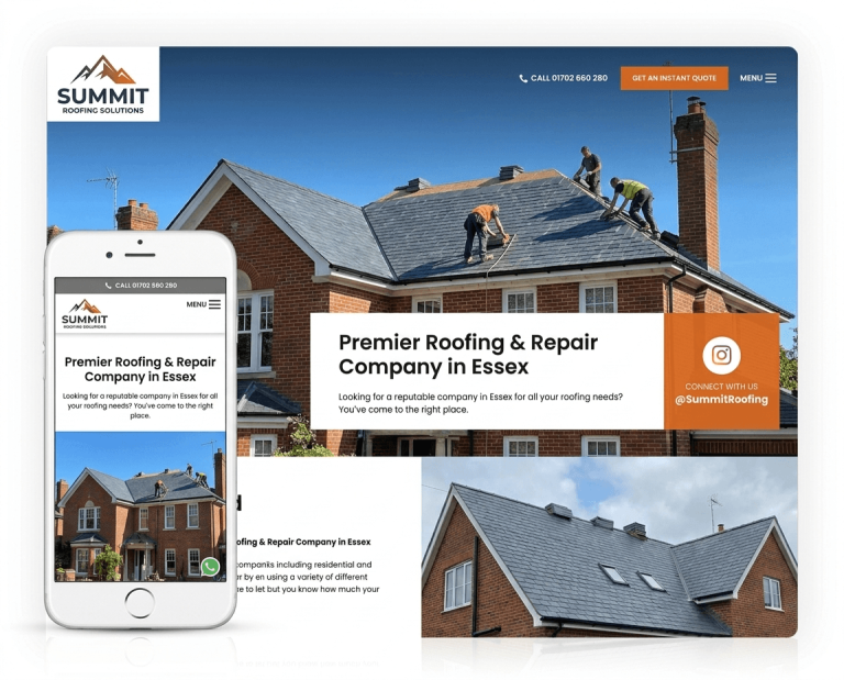 Website Design For Roofers project example 3