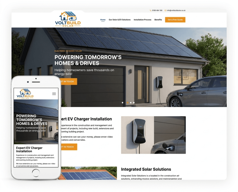 Website Design For EV Charger Installers project example 3
