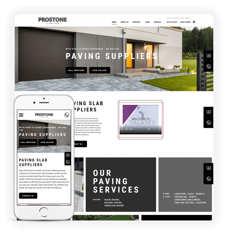 Prostone Limited Website Design