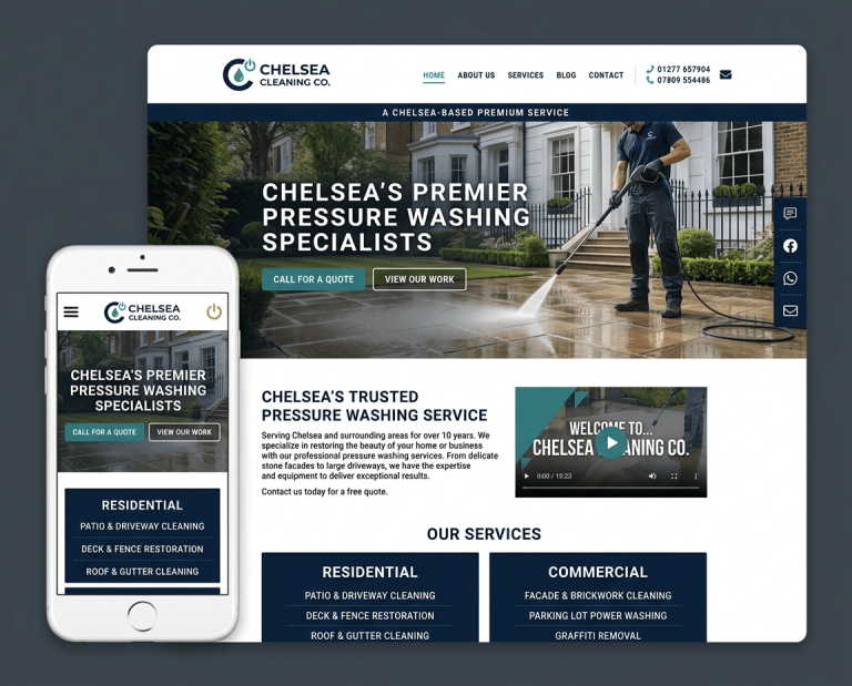 Website design for PRESSURE WASHING SERVICES