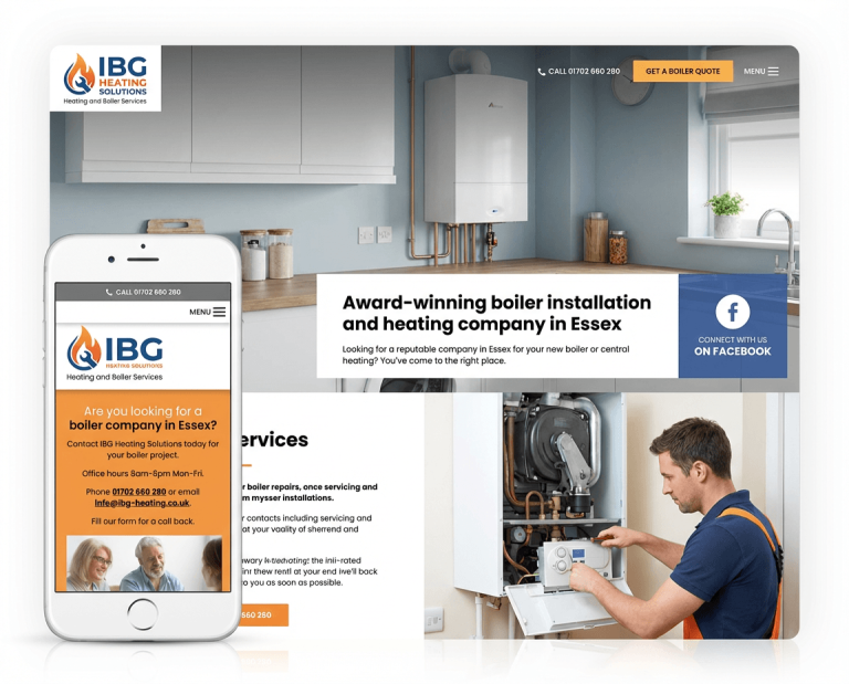 Website design for BOILER INSTALLERS
