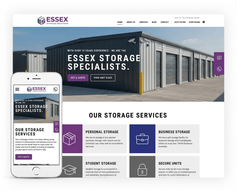 Website Design For Storage Companies project example 3