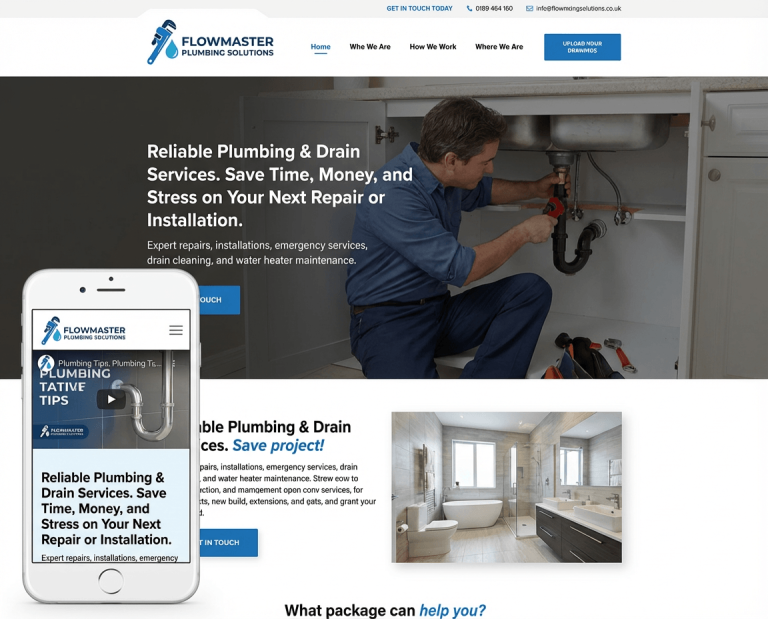 Website design for DRAINAGE FIRMS