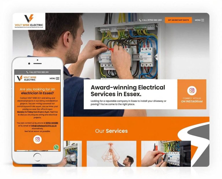 Website Design For Electricians project example 2