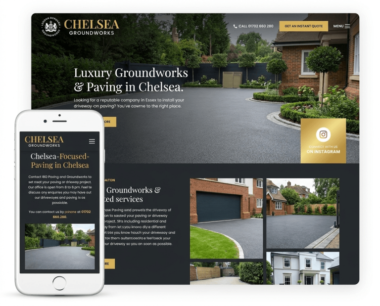 Website design for GROUNDWORKS CONTRACTORS