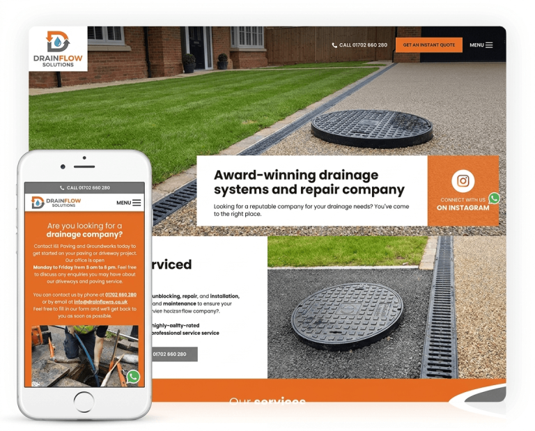 Website Design For Drainage Firms project example 2