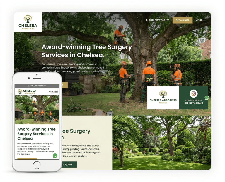 Website Design For Tree Surgeons project example 2