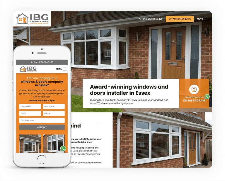 Website Design For Window And Door Installers project example 2