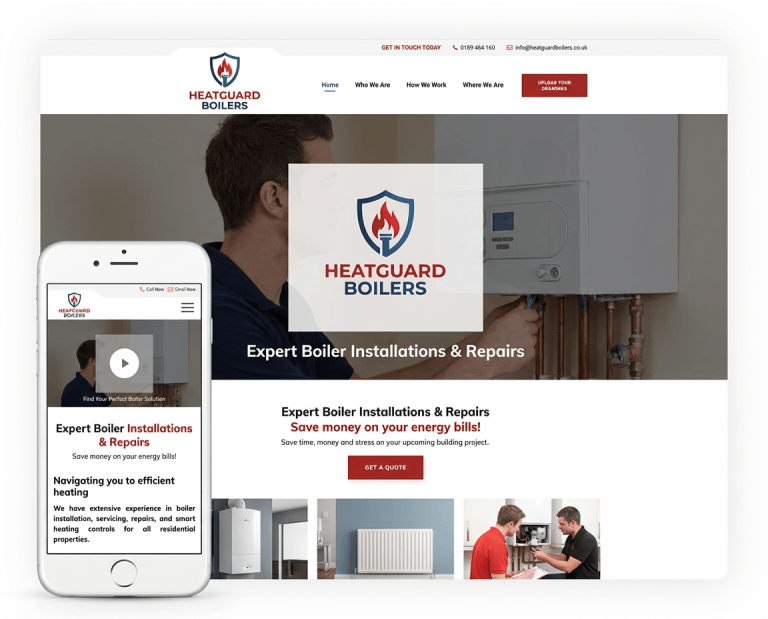 Website Design For Boiler Installers project example 3