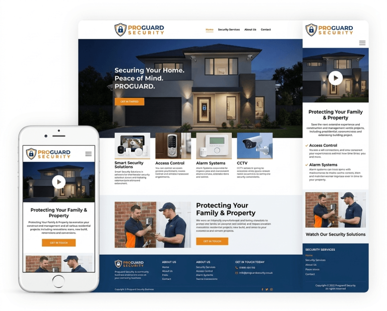 Website Design For Security System Installers project example 2