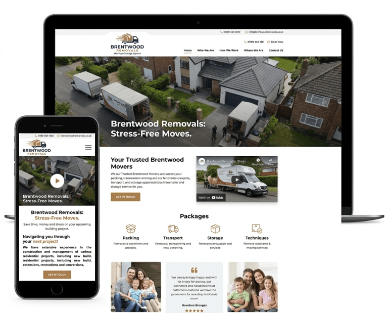 Website Design For Removal Companies project example 2