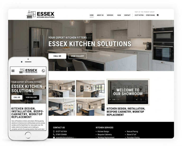 Website Design For Kitchen Fitters project example 2
