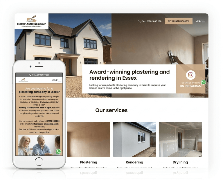 Website design for PLASTERERS