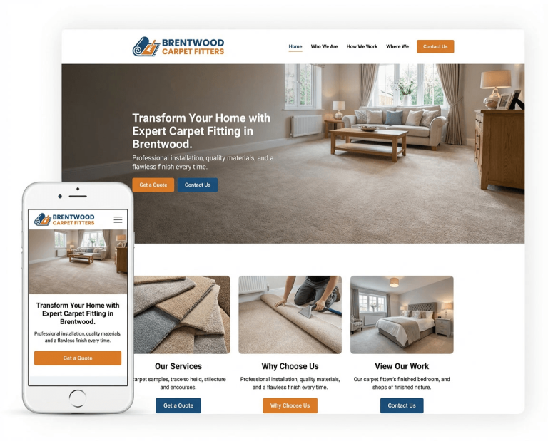 Website Design For Carpet Fitters project example 2