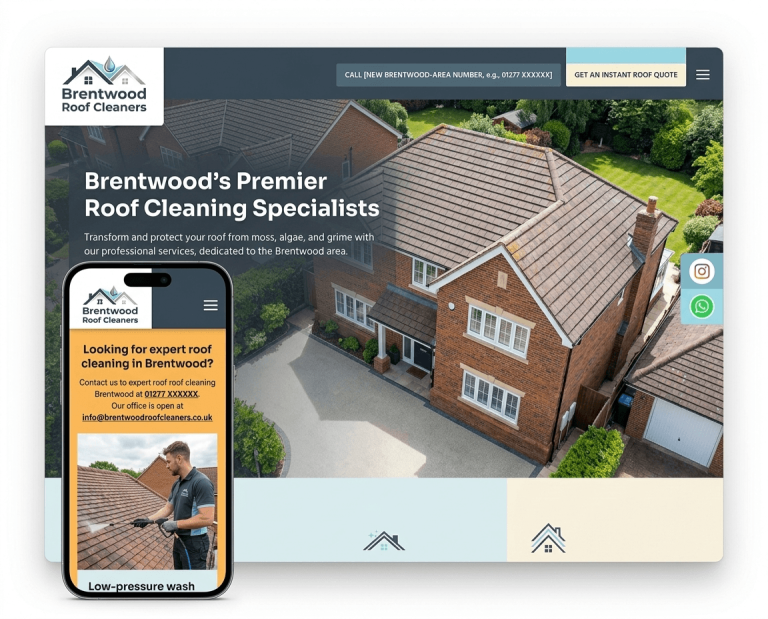 Website Design For Roof Cleaning project example 2