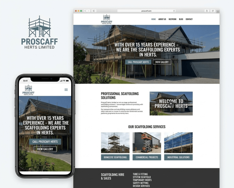 Website Design For Scaffolders project example 2