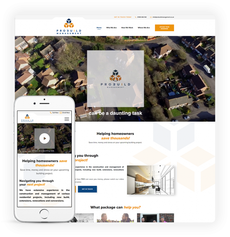 Website Design For Loft Conversions project example 2