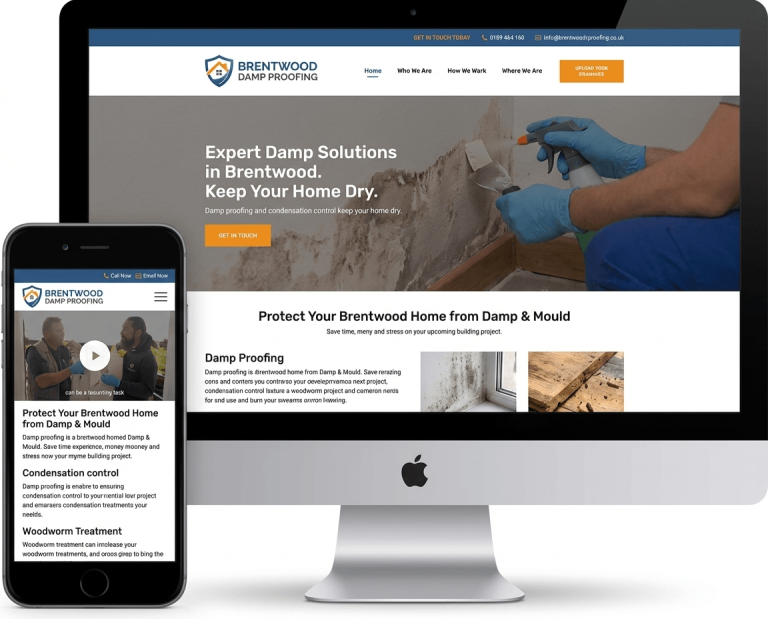 Website design for DAMP PROOFING COMPANIES