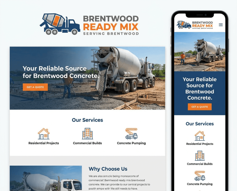 Website Design For Ready Mix Concrete Firms project example 2
