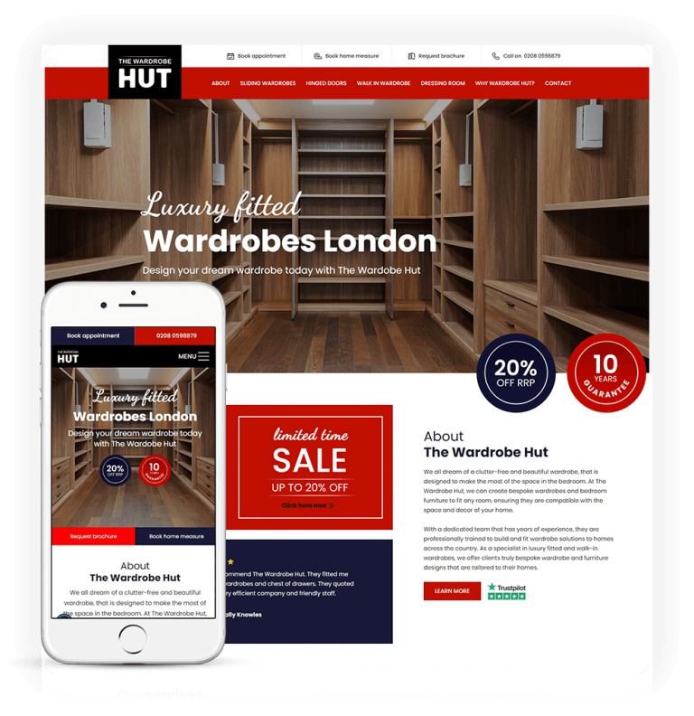 The Wardrobe Hut Website Design