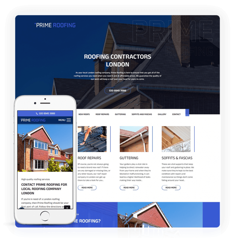Prime Roofing Website Design