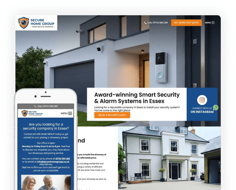 Website design for SECURITY SYSTEM INSTALLERS