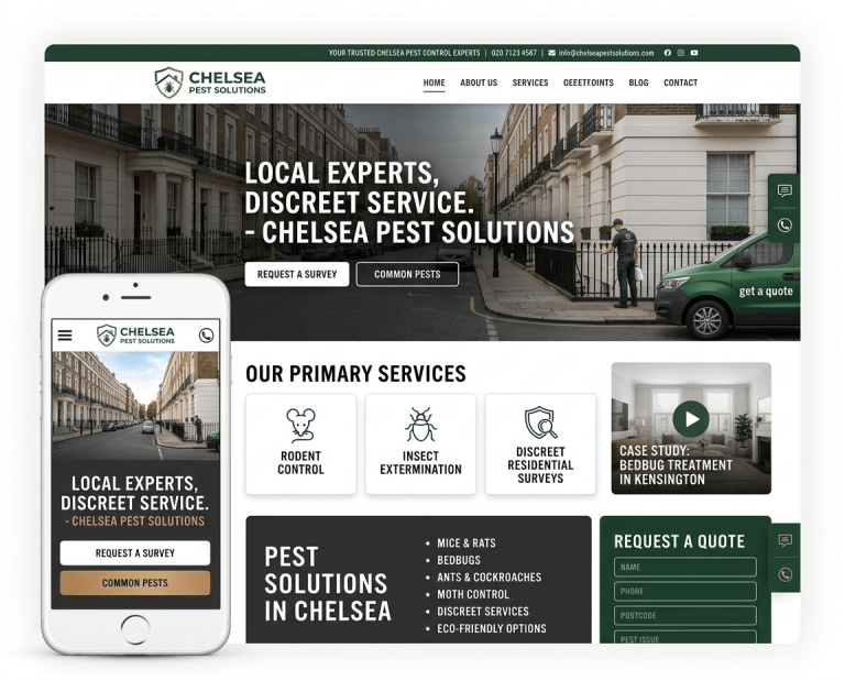 Website Design For Pest Control Companies project example 2