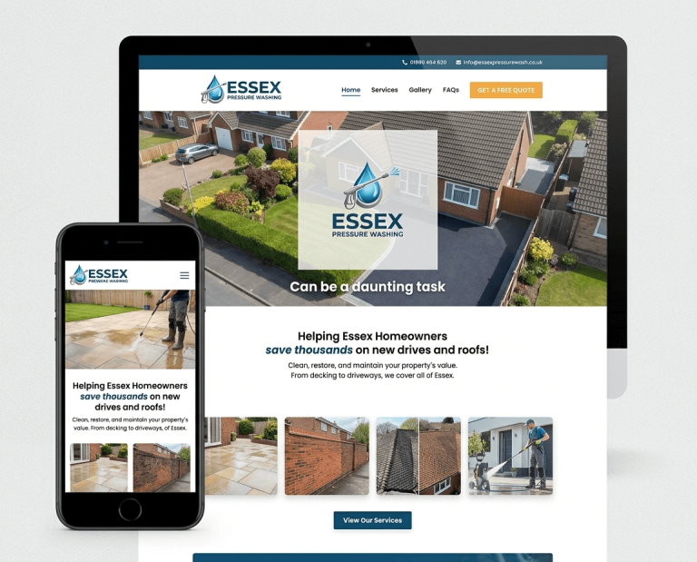 Website Design For Pressure Washing Services project example 2