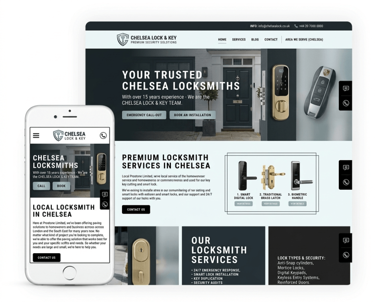 Website design for LOCKSMITHS