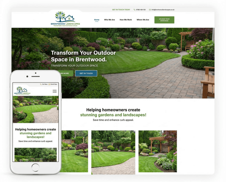 Website Design For Landscapers project example 3