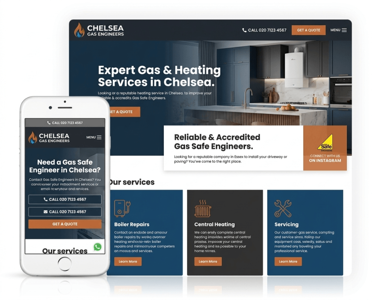 Website Design For Gas Engineers project example 2