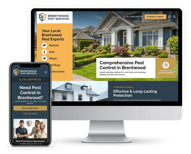 Website design for PEST CONTROL COMPANIES