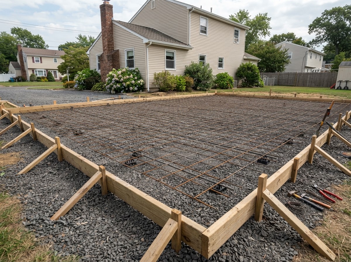 Concrete slab and pad preparation in Wall Township NJ
