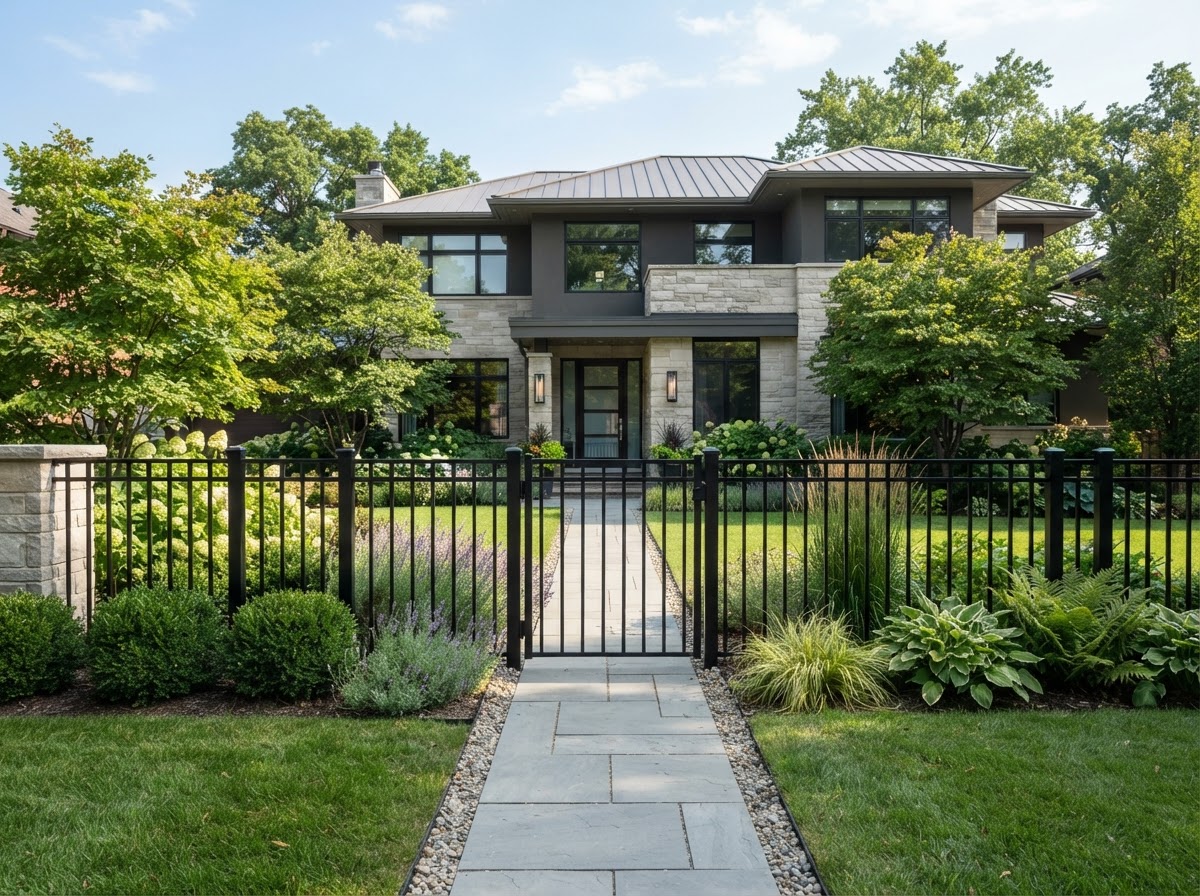 Aluminum Fences installed by THE GOAT EXTERIOR