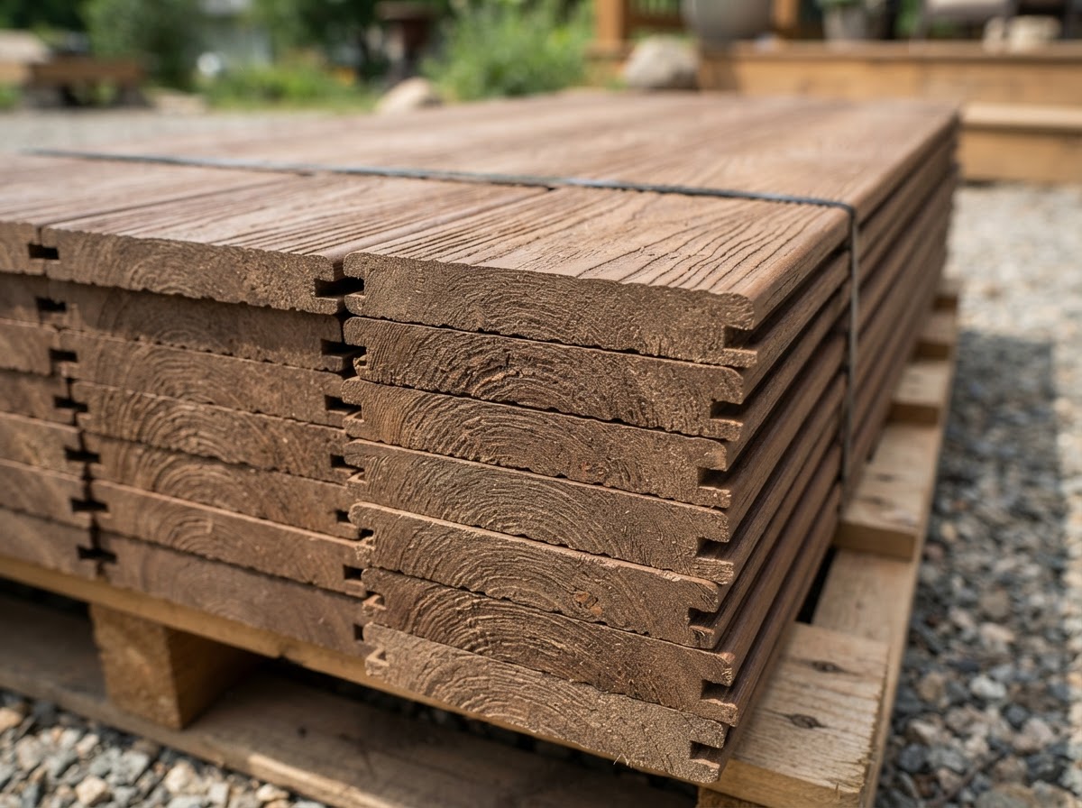 Composite Decking — Wood-polymer blend · low maintenance