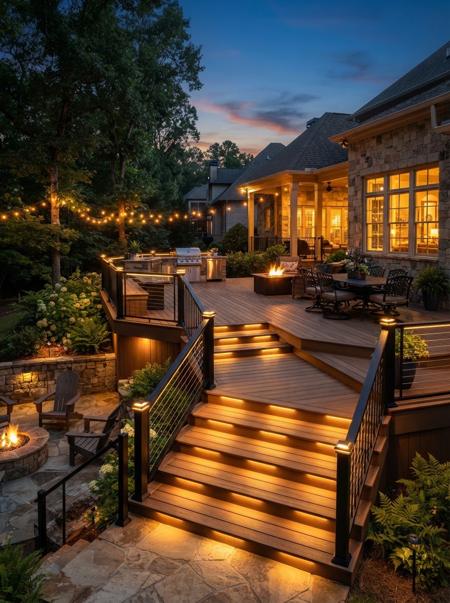 Multi-Tier Composite Deck