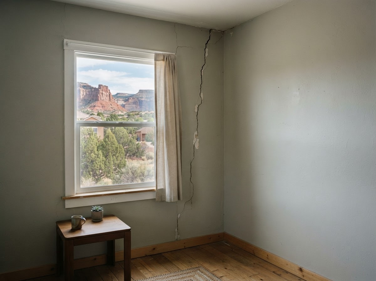 Damaged wall before handyman repair Grand Junction CO Captain Ron Handyman