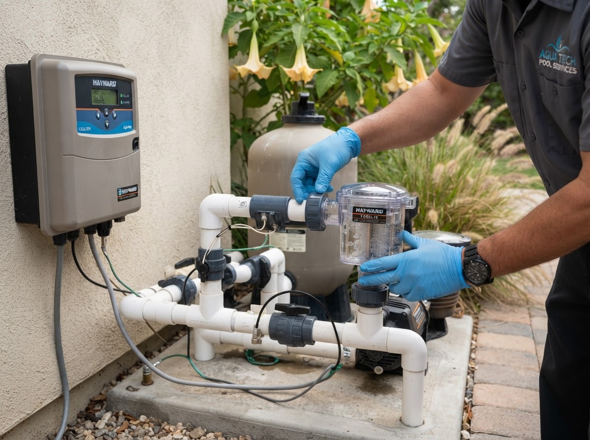 Saltwater pool system service in Weslaco