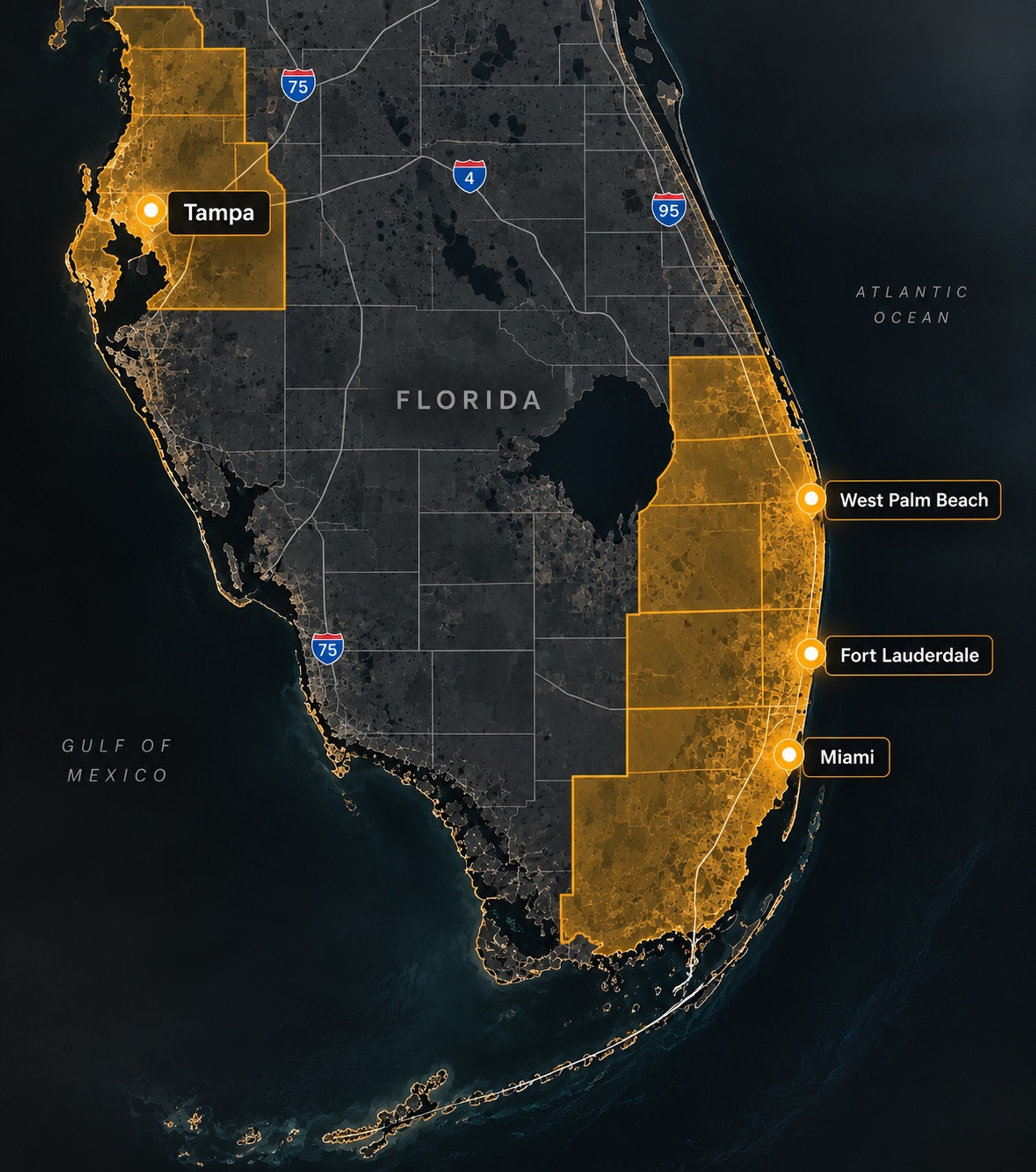 Florida service coverage map