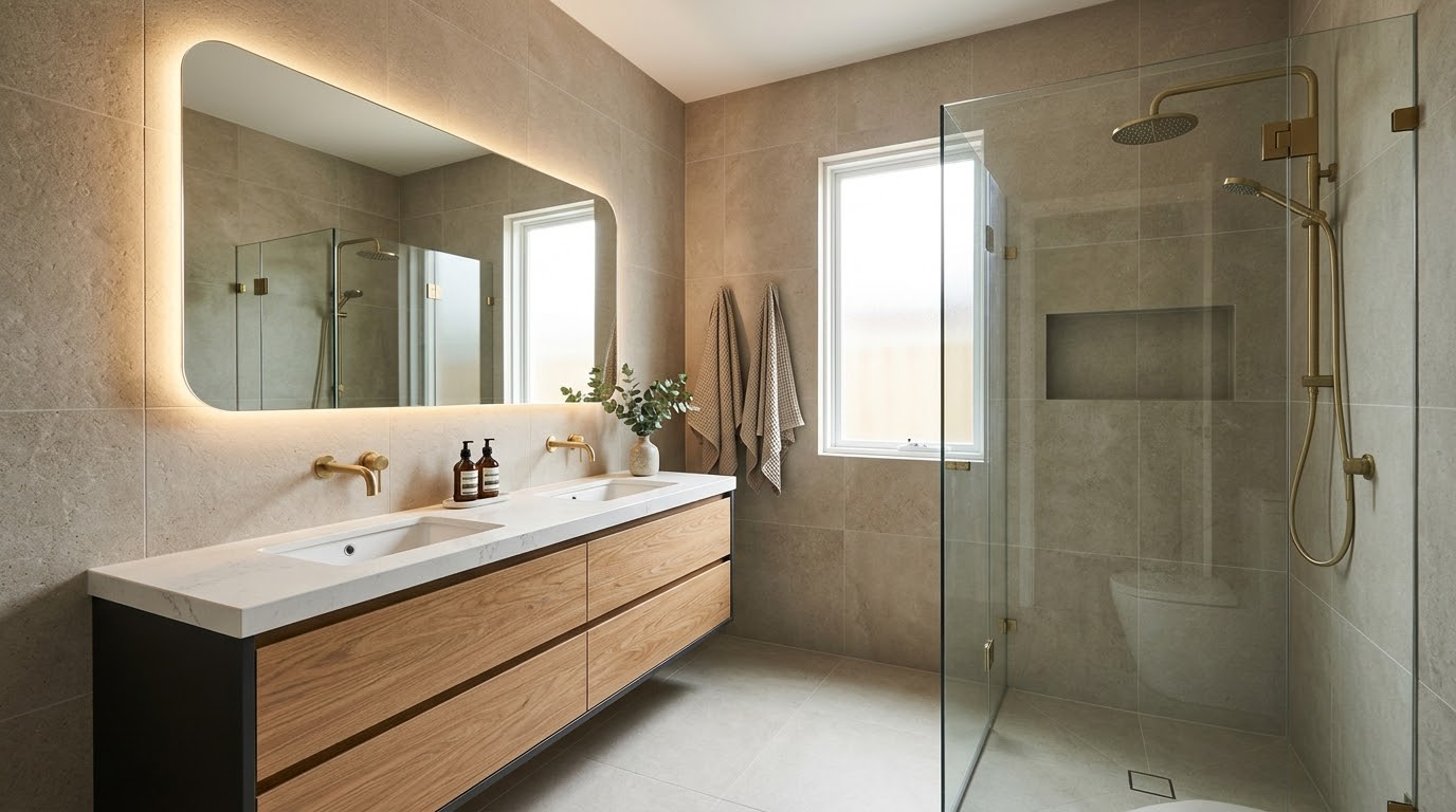 Full Bathroom Renovation with Custom Vanity