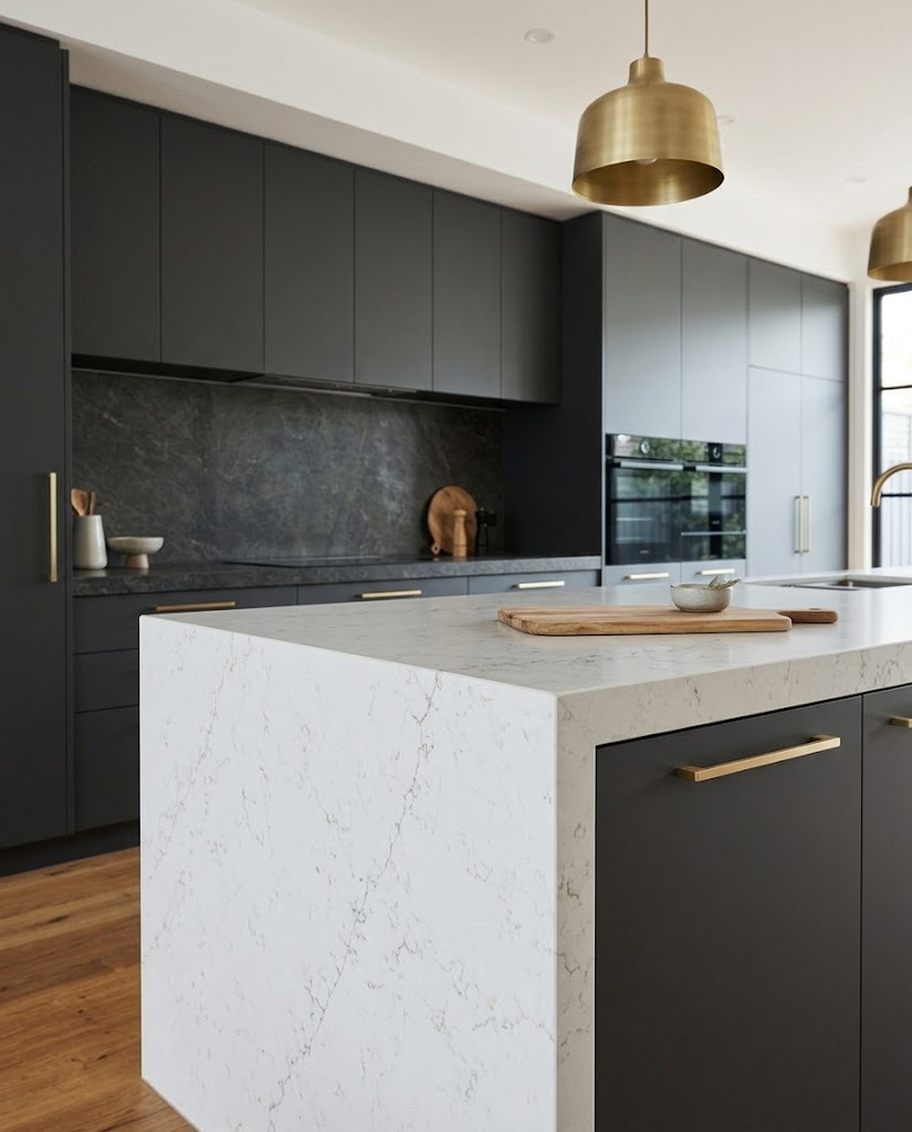 Bespoke Charcoal & Brass Kitchen photo 2