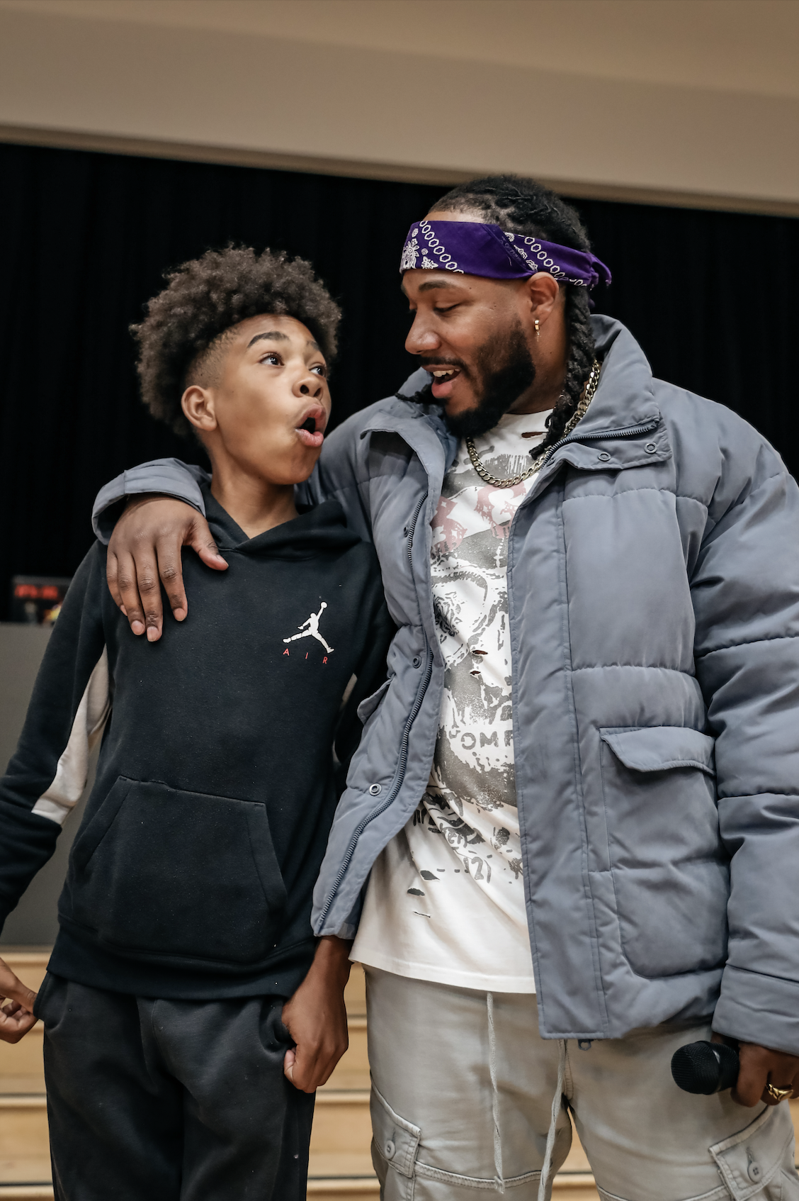 Oliver J. North connecting with student leader