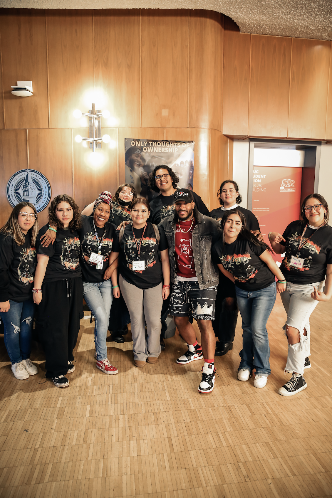 Oliver J. North with student leaders and campus team