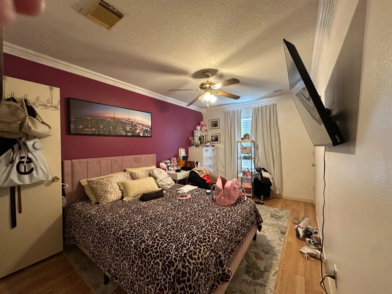 Bedroom before and during organizing and cleaning refresh by Grace Shine Cleaning