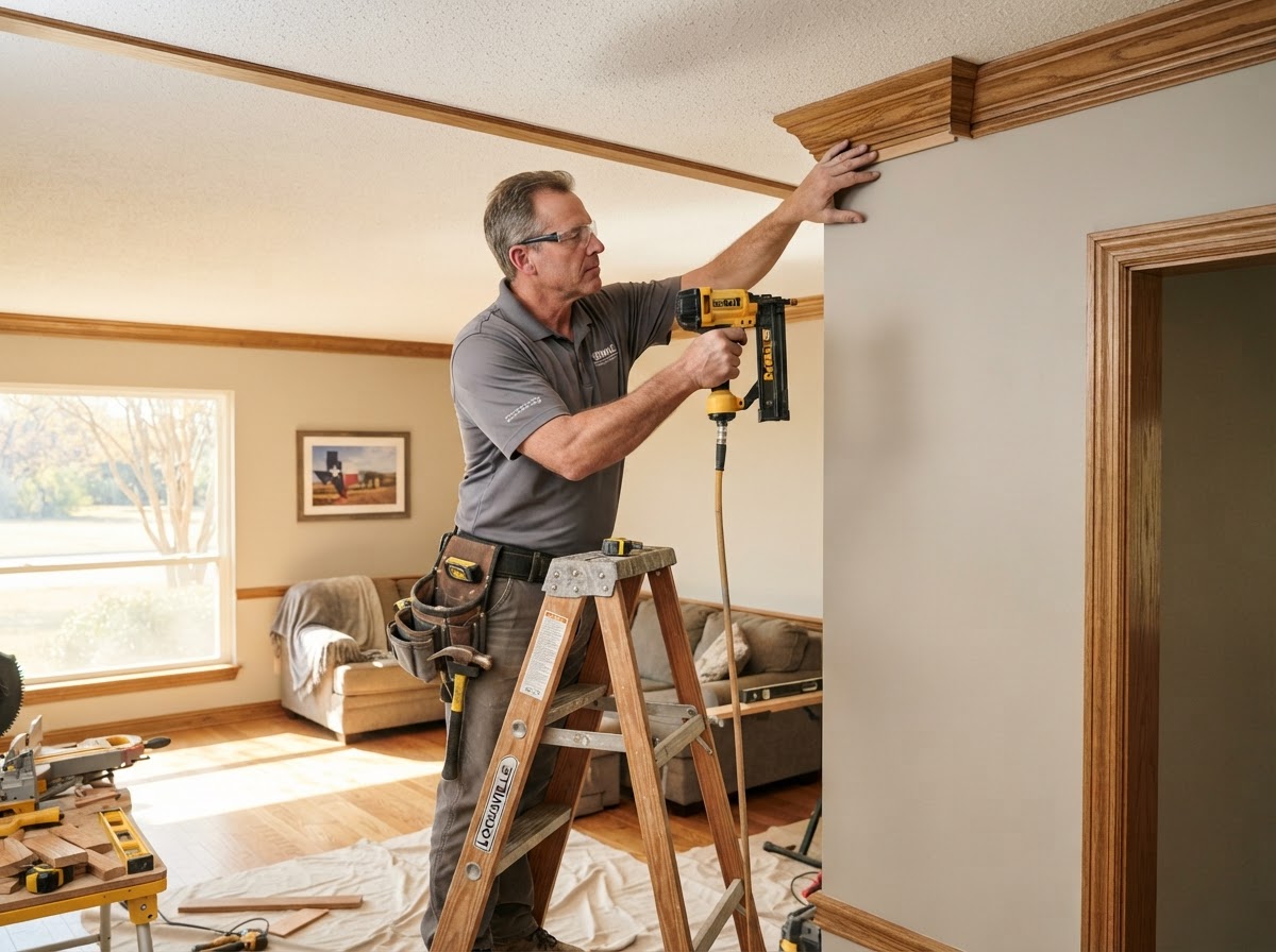 finish carpentry and trim installation in Sachse TX