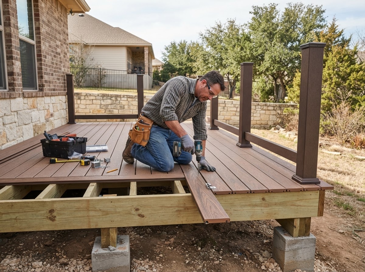 composite deck construction in Sachse TX