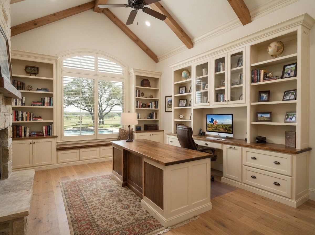 custom cabinetry installed in a Lucas TX home