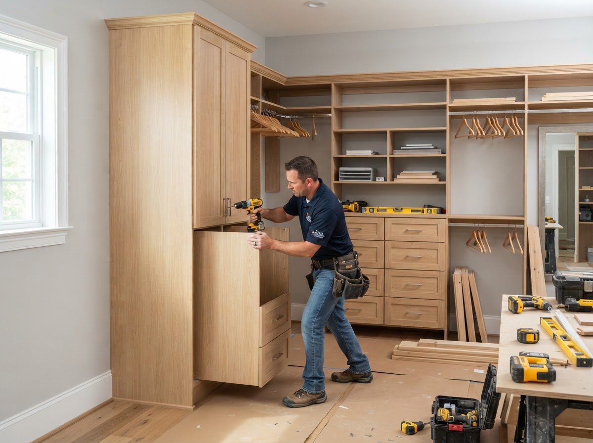 custom closet carpentry in Sachse TX