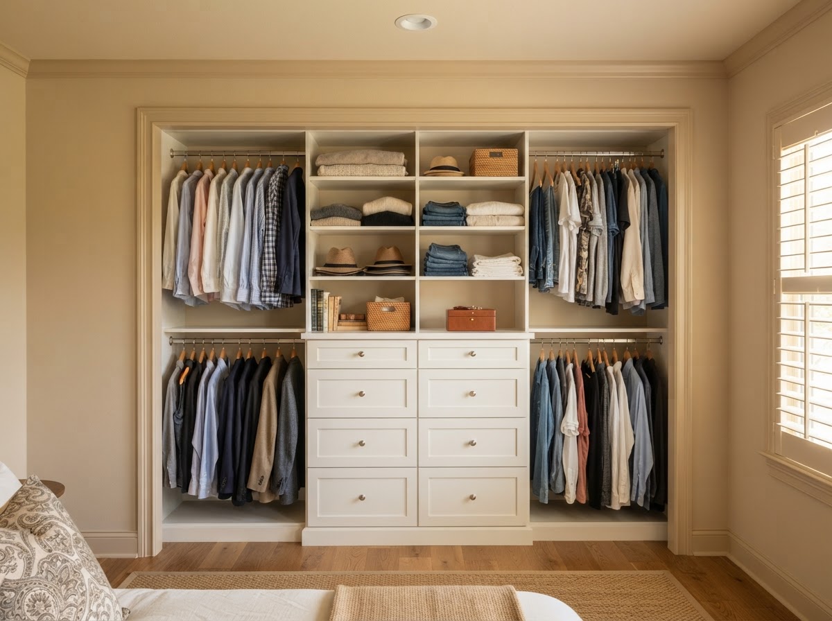 reach-in closet storage in Sachse TX