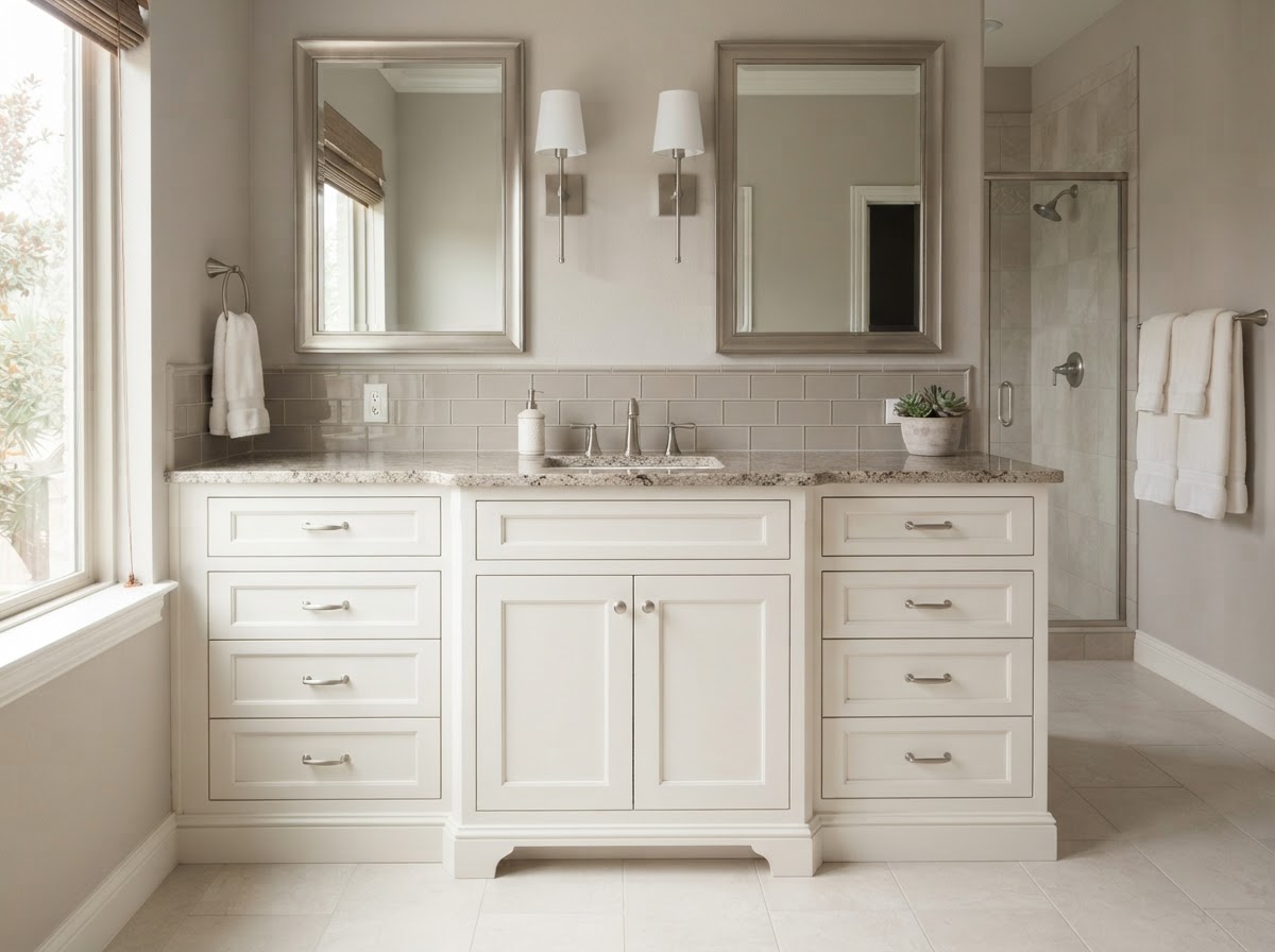 custom bathroom vanity cabinetry in Sachse TX